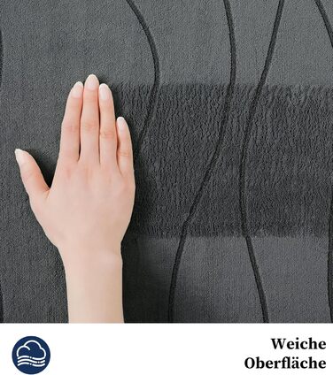 Килимок для ванної кімнати chakme з піни з ефектом пам&39яті, нековзний килимок для ванної, що миється, м&39який абсорбуючий килимок для ванної кімнати, килимок для душу для ванної кімнати темно-сірого кольору, 50x80 см