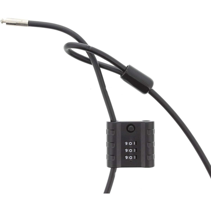 Замок тросовий Burg-Wchter з кодовим замком, для велосипеда, мотоцикла, електросамоката, садових меблів, 725 300 SnapLock, чорний, 3 м