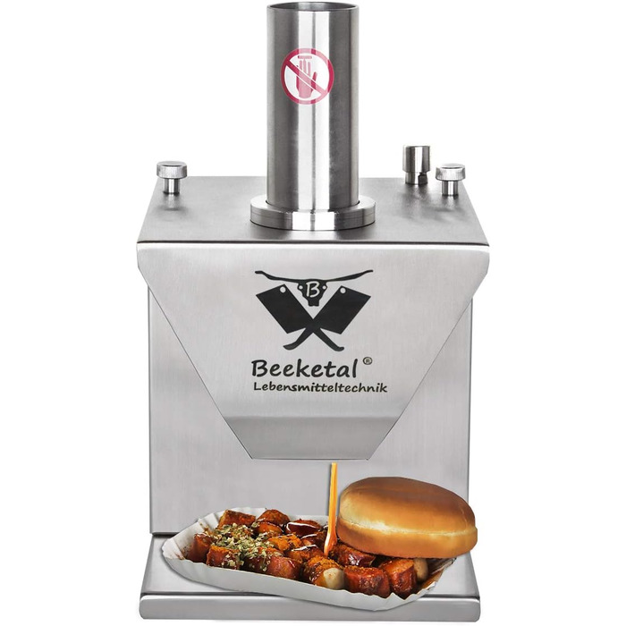 Професійний різак Beeketal 'CSB-3E Professional Gastro Currywurst електричний з регулюванням товщини різання від 5-30 мм, корпус ковбасної нарізки та ніж з нержавіючої сталі, двигун 135 Вт (не обслуговується)