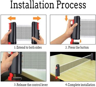 Сітки для настільного тенісу XUBX Сітки для настільного тенісу, ідеальний портативний тримач для подорожейпортативна висувна сітка для настільного тенісу для столу для настільного тенісу, офісу, письмового столу, обіднього столу, занять спортом на свіжому