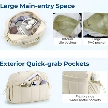 Жіноча спортивна сумка велика фітнес-сумка з вишневим кулоном (подарункова), водонепроникна дорожня сумка для тренажерного залу, плавання, подорожей, бежева