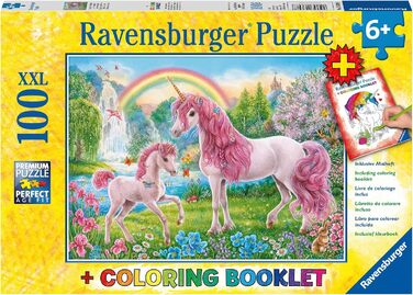 Дитячий пазл Ravensburger - 13698 Чарівні єдинороги - Пазл-єдиноріг для дітей від 6 років, 100 елементів у форматі XXL, включаючи