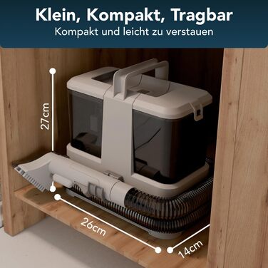 Засіб для чищення мяких меблів та пилосос для вологого прибирання Компактний засіб для чищення килимів та текстилю Засіб для чищення килимів, мяких меблів, автомобільних сидінь та диванів