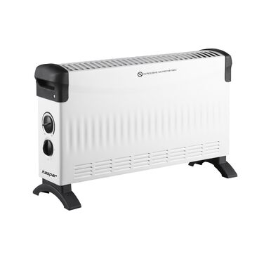 Конвекторний радіатор KASPAR з термостатом та 3 режимами нагріву, електричний обігрівач потужністю 750/1250/2000 Вт, білий