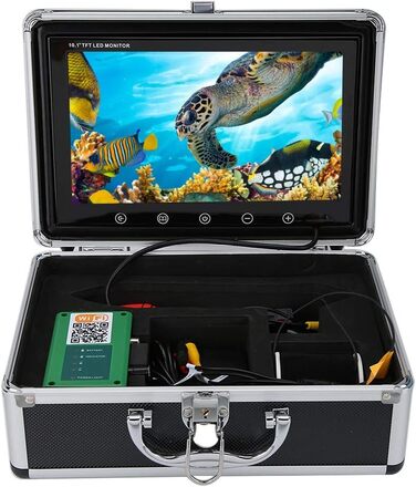 Підводна камера для риболовлі Відеореєстратор Підводний ехолот Камера для ехолота Бездротовий WiFi Відеокамера для підводної риболовлі Ехолот ІЧ підсвічування 1000 TVL Монітор Портативна відеокамера для риболовлі з коробкою 10,1 дюйма