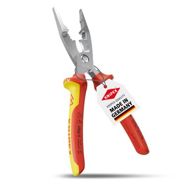 Кніпекс (KNIPEX) плоскогубці для електромонтажу VDE, 200 мм, 13 86 200 SB
