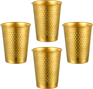 Набір з 4 шт. абельованих кавових кухлів з нержавіючої сталі, металевих склянок для пиття, стаканчиків для молока, посуду для кемпінгу та подорожей, портативних металевих стаканчиків