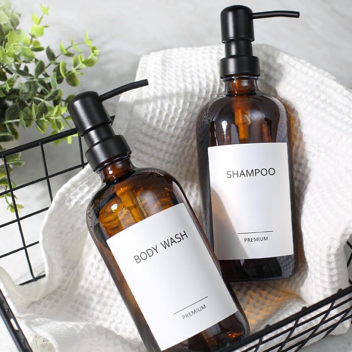 Дозатор для мила скляний, дозатор для мила 500 мл коричневого кольору з насосом з нержавіючої сталі, набір твердих дозаторів для м