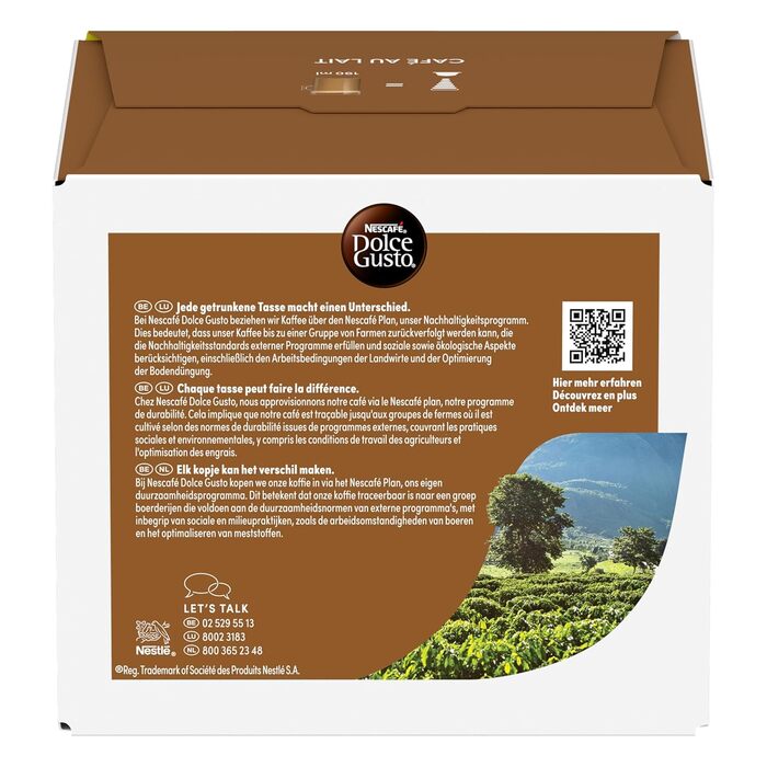 Г (3-тя упаковка), 3er Vorratspack (3 x 30 Kapseln) Caf au Lait, Milch 300