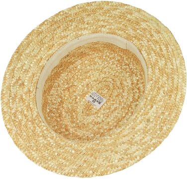 Солом&39яний капелюх Fiebig Circular Saw, натуральний, чоловічий та жіночий Сонячний капелюх зі 100 соломи Капелюх-канотьє, виготовлений в Італії Капелюх-гондольєр на весну та літо Капелюх зі стрічкою Grosgrain, натуральний, 61