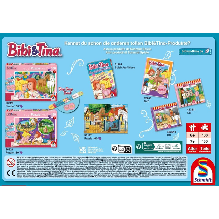 Дитячий пазл Schmidt Spiele 56187 Бібі та Тіна На Мартінсхофі 100 елементів