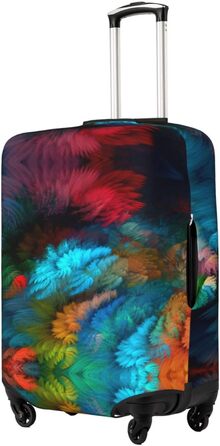 Чохол для валізи абстрактний кольоровий, міцний захист для багажу, підходить для валіз розміром 45.7-81.3 см, малий розмір, Чорний