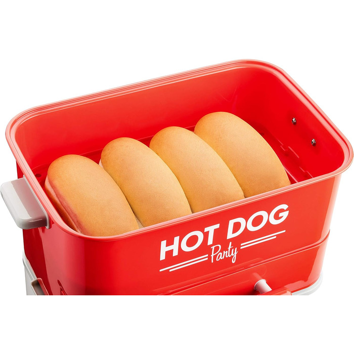 Велика машина для приготування хот-догів із відділенням для підігріву булочок - пароварка для вечірки з хот-догами