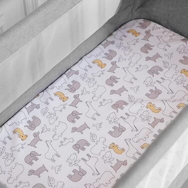 Дитяче ліжечко SUPFINE 3-в-1, регульована висота, портативне дитяче ліжечко Cododo для новонароджених/немовлят, колиска Cododo з матрацом, москітною сіткою та сумкою для зберігання (92 x 58 x 70-90 см, темно-сірий) A1 92x58x70-90 см темно-сірий