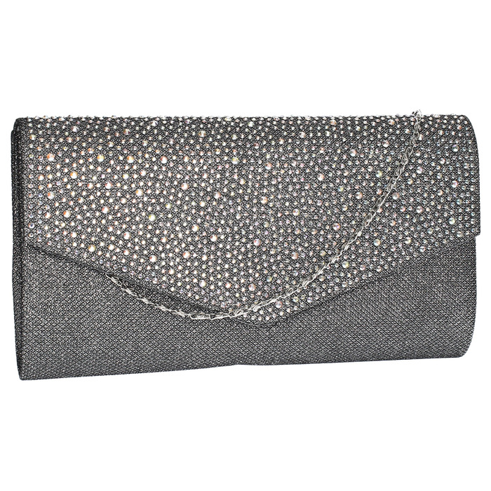 Розкішна клатч-сумка SwankySwans Montary Diamant, сіра