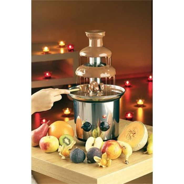 Шоколадний фонтан Rosenstein & Shne Шоколадний фонтан з нержавіючої сталі, 250 Вт (шоколадний фонтан, кімнатний фонтан)