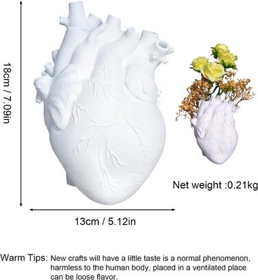 Ваза серце анатомічна, ваза серце, ваза серце анатомічна, ваза серце анатомічна, ваза серце анатомічна, ваза серце з творчої смоли, ваза серце анатомічна у формі серця, ваза смола декоративна квіткова ваза, для прикраси будинку, вітальні, офісу