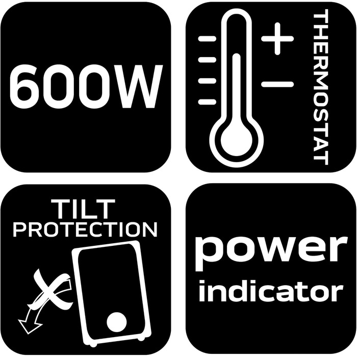 Настільний вентилятор-обігрівач NEO TOOLS, 600 Вт - Компактний міні-вентилятор-обігрівач з термостатом та захистом від перекидання, ідеально підходить для столів та офісів, ефективний точковий обігрів 90-129