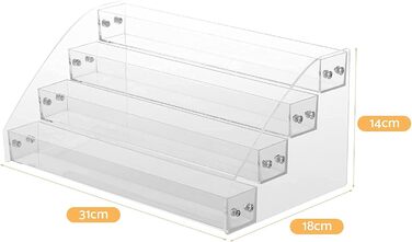 Підставка для лаку для нігтів Органайзер для лаку для нігтів Прозорий дисплей лаку для нігтів Полиця для зберігання акрилового лаку для нігтів Полиці для зберігання лаку для нігтів і губної помади