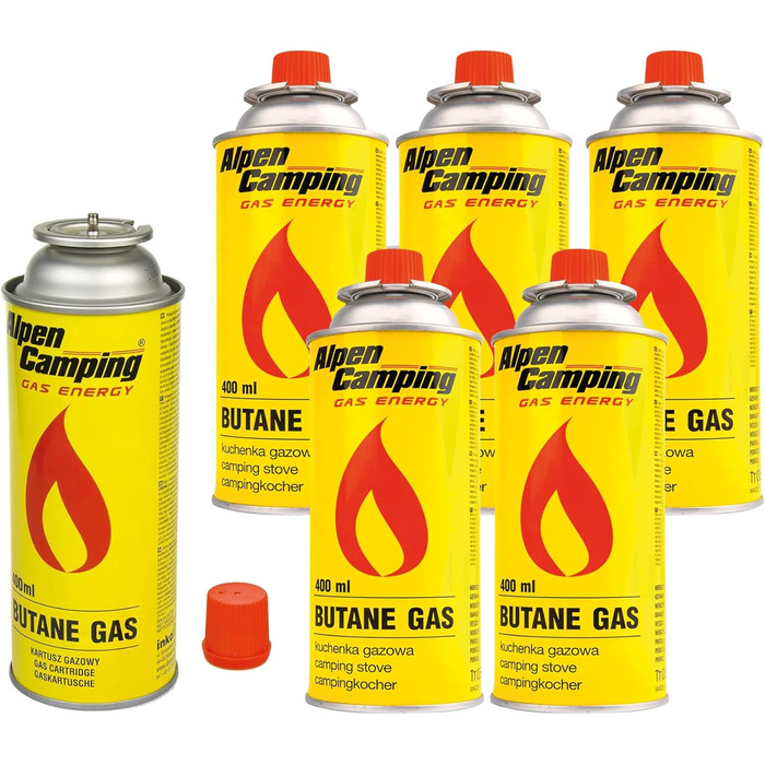 Комплект газових пальників REXXER 1100 Вт з 6 газовими картриджами по 227 г / 400 мл кожен, п&39єзорозпал, регулювання полум&39я, до 1300 C RB-04-105