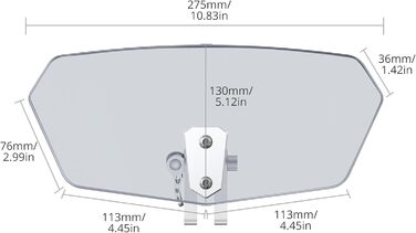 Вітровий дефлектор мотоцикла Justech Регульований кріпильний вітрове скло Аксесуари Лобове скло Подовжувач лобового скла Спойлер Кріплення для шосейного велосипеда Мотоцикл Титанова смола