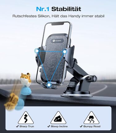 Найкращий військовий автомобільний тримач мобільного телефону 20 кг міцна присоска та металевий вентиляційний затискач з подвійним