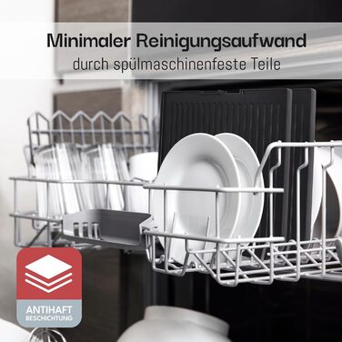 Електричний гриль настільний гриль електричний - вкл. щипці для гриля та захист від бризок I 2400 Вт Для використання в приміщенні