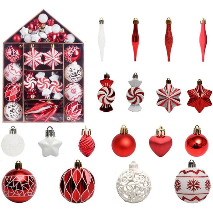 Набір різдвяних кульок із 73 предметів Micpointik