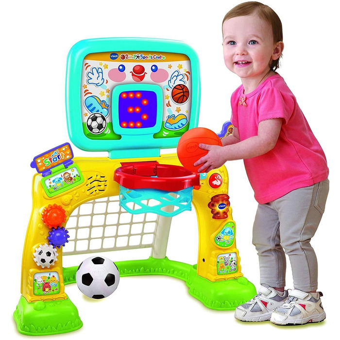 Спортивний центр VTech 3-в-1, дитяча інтерактивна іграшка з кольорами та звуками, навчальні ігри для дітей, навчання за допомогою