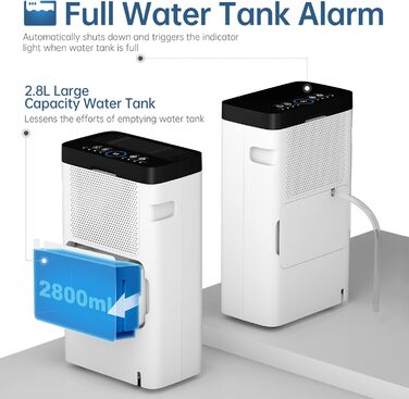 Осушувач повітря 16 л, Електричний осушувач повітря на 100 м (40 м), Осушувач повітря в підвалі, Таймер, Автоматичне розморожуванн