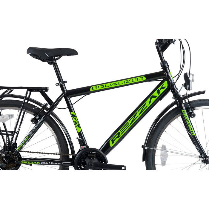 Дюймовий міський велосипед, велосипед для хлопчиків, дитячий велосипед, міський велосипед, 21 передача, чорний/зелений, НОВИНКА-047, 24-