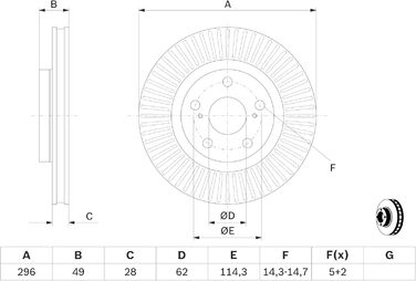 Гальмівний диск Bosch 0 986 479 768