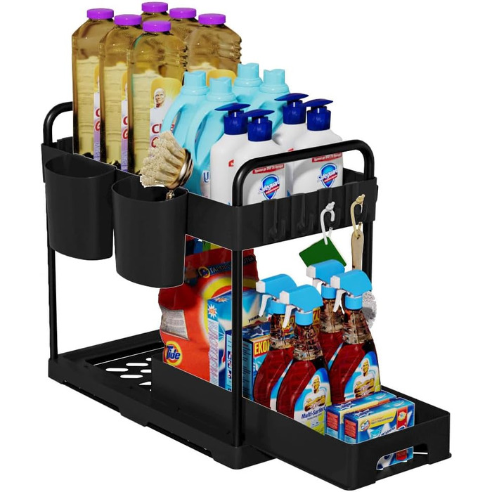 Органайзер під раковину, під контейнери для кухні та ванної кімнати, органайзер під раковину та шафа для зберігання, миючих засобі