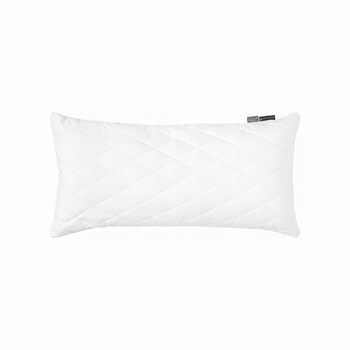 Подушка Centa-Star Famous, 40 x 80 см, наповнювач з мікрофібри Breeze, змінна кількість наповнювача, із застібкою-блискавкою, Oeko-Tex Standard 100 Клас 1, поздовжнє простьобування, біла, (1 упаковка)