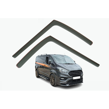 Комплект з 2 вітрових дефлекторів, сумісний з Ford Transit, підходить для Ford Tourneo Custom 2012, 2013, 2014, 2015, 2016, 2017, 2018, 2019, 2020, 2021, 2022, 2023