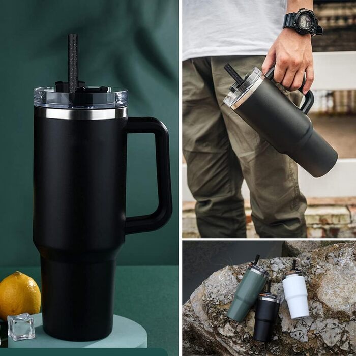 Змінні кольорові соломинки ALINK 10 для стаканів Stanley 40 унцій 30 унцій, 12 довгих багаторазових пластикових блискучих соломино