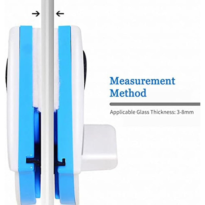 Магнітний засіб для миття вікон Двосторонній склоочисник Двосторонній магнітний склоочисник Glider Щітка для миття Щітка для чищення Інструменти для склоочисників для скла вікна (синій)