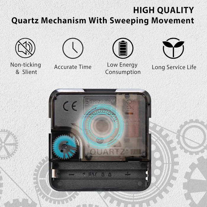 Дитячий настінний годинник без цокання 30см Кольорові цифри Сучасний кварцовий безшумний настінний годинник на батарейках для дитя