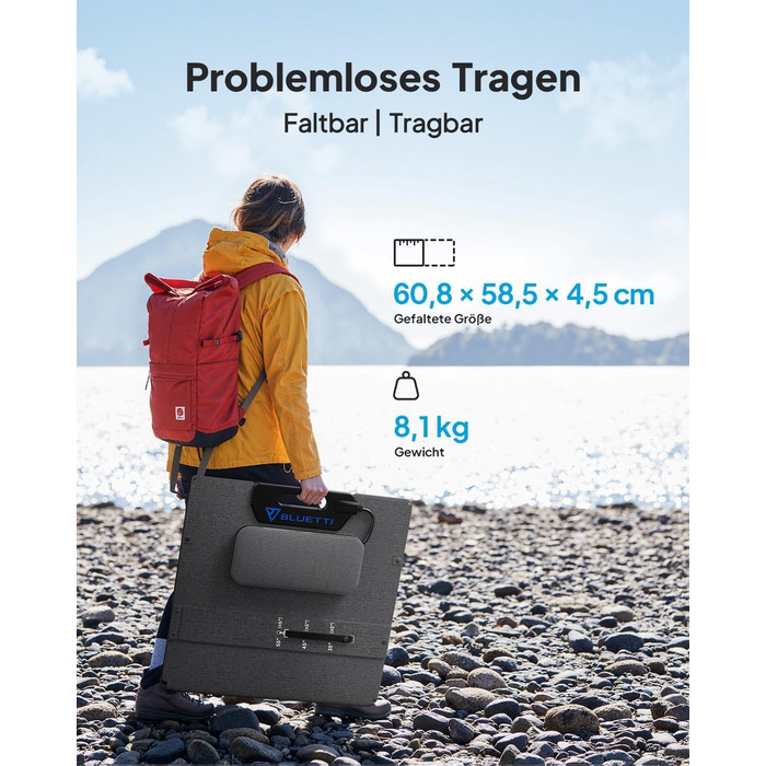 Портативна електростанція BLUETTI Elite 100 V2 із сонячною панеллю 200 Вт, сонячний генератор LiFePO4 потужністю 1024 Втгод із 2 виходами змінного струму по 1800 Вт, на 35 менша, ідеально підходить для кемпінгу, відключень електроенергії та кемперів BLUET