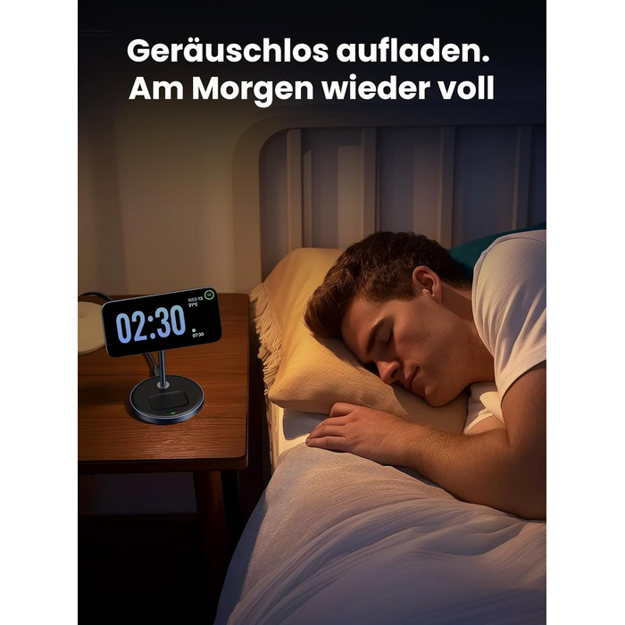 Зарядна станція UGREEN MagFlow 2 в 1 для iPhone сумісна з зарядним пристроєм Magsafe Бездротовий зарядний пристрій для iPhone 16/1