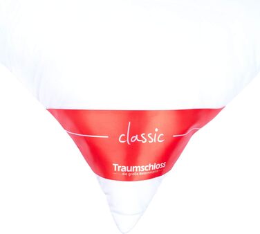 Класична червона подушка для шиї Dream Castle з регульованим наповнювачем для оптимальної підтримки шиї - високоякісна стьобана мікрофібра та міцний дизайн - 40x80 см