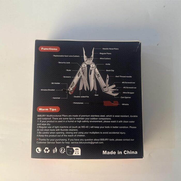 Багатофункціональні плоскогубці BIBURY з кременем та розбивачем скла, складні мультиінструменти для чоловіків ідеальний подарунок,