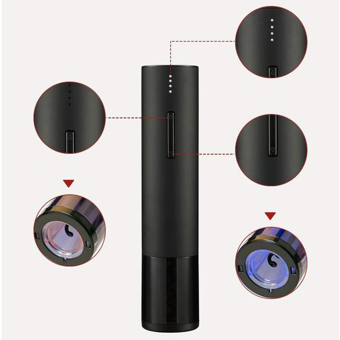 Електричний штопор Zeerkeer, 6 секунд автоматичний штопор для пляшок Професійний набір різаків фольги для червоного вина Кухонні аксесуари Відкривачка для пляшок для бару на весілля