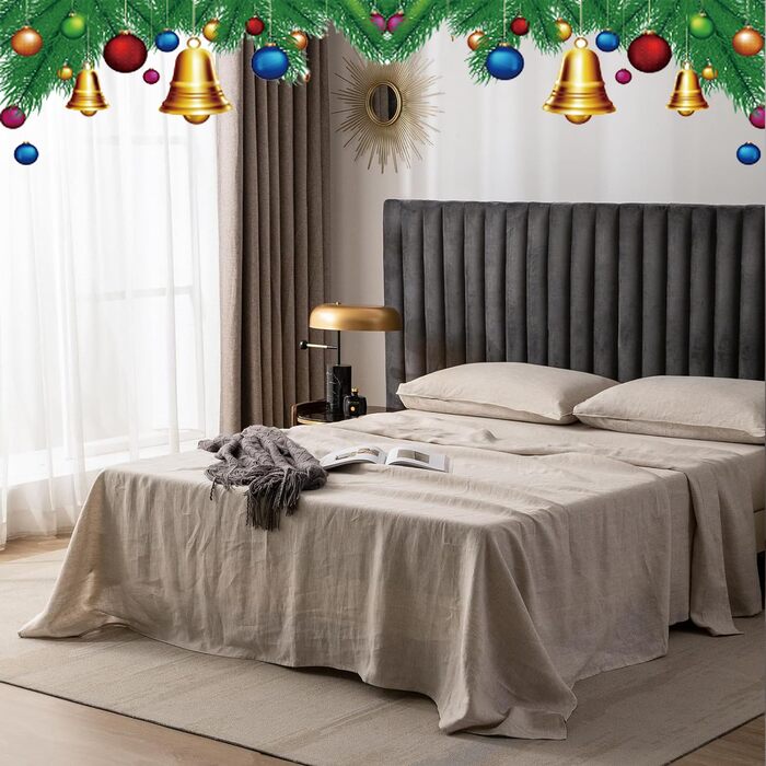 Льняна постільна білизна CHUFFED, 100 льон, простирадло з пранням, дихаюча постільна білизна для фермерських будинків, м&39яке пране покриття, лише простирадло, 1 простирадло (150 см x 250 см, натуральний льон), 150250 см