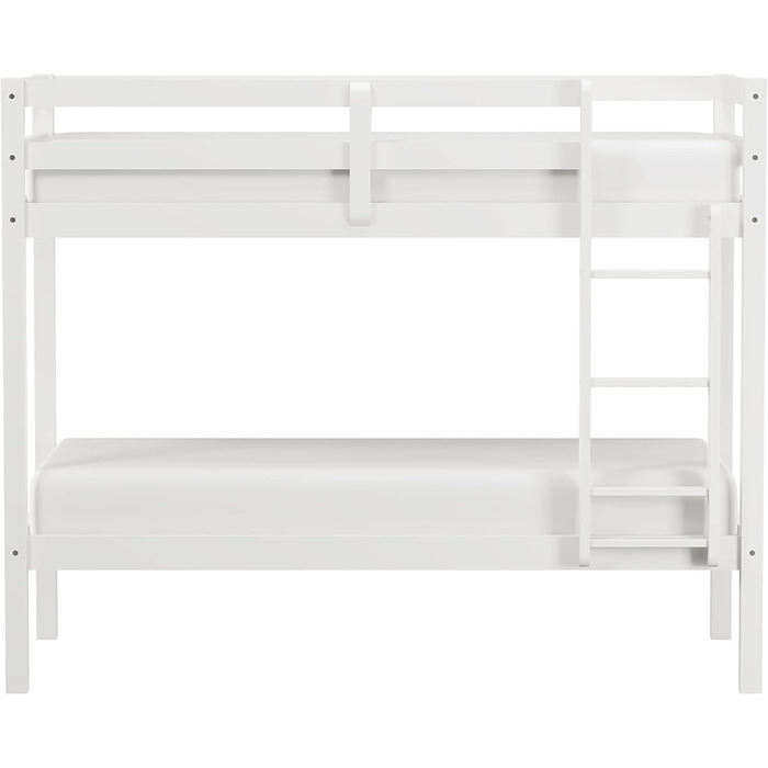 Двоярусне ліжко Hillsdale Caspian для дітей та підлітків, двоспальне, шоколадно-коричневе Casual Twin біле