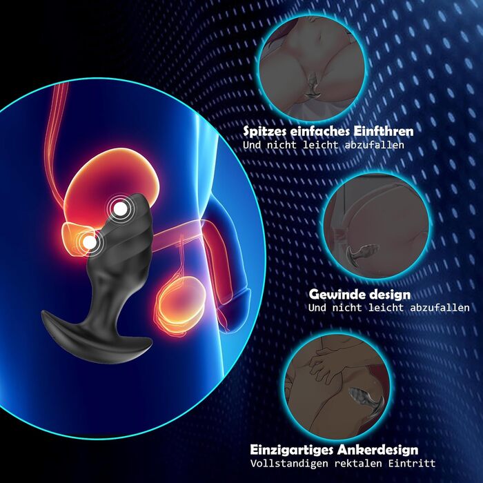 Анальні вібратори для чоловіків Секс-іграшки, Стимуляція простати Сідничні пробки Режими обертання вібратора з додатком, Іграшки для пар Анальна пробка Жіноча анальна пробка Секс-іграшки Анальні вібратори.