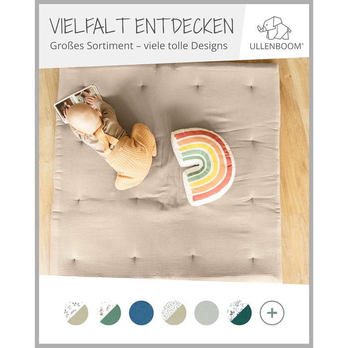 Чохол на пеленальний килимок 75x85 см пісочний (Made in EU) - знімний чохол на пеленальний килимок 85x75, дитячий чохол на пеленал