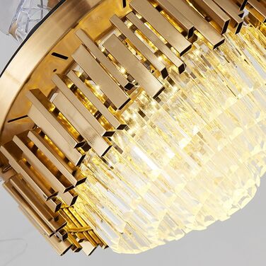 Тиха лампа вентилятора Сучасний кришталевий стельовий вентилятор круглий невидимий висувний вентилятор люстра світлодіодний з регу