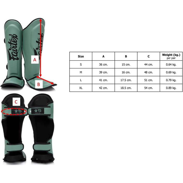 Щитки для гомілок Fairtex X Booster - FXB SG зелені/чорні XL