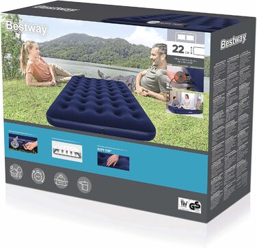 Надувне ліжко Bestway Blue Horizon XT із зовнішнім електричним насосом Double XL/Lo 191 x 137 x 22 см Одномісне